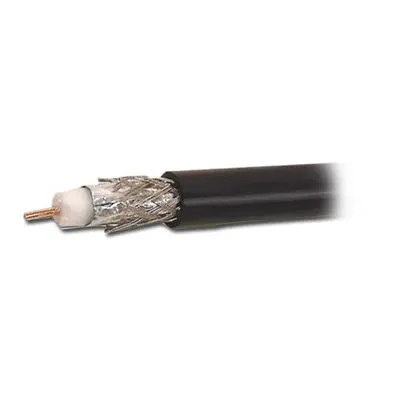 kenable RG6U Foam Filled Aluminium Foiled Coaxial Cable CCA 100m BLACK