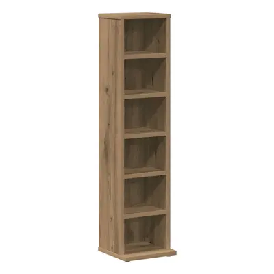 (artisan oak) vidaXL CD Cabinet Storage Oraniser Shelf Cabinet Display Shelf Engineered Wood