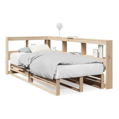 (natural, x cm) vidaXL Bookcase Bed without Mattress Wax Brown 140x200cm Solid Wood Pine bed