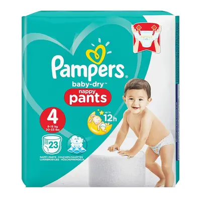 Pampers Baby-Dry Nappy Pants Disposable Cotton Nappies - Size - Travel Pack