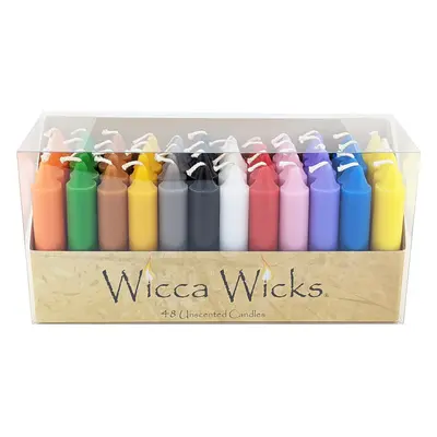 Wicca Wicks - Box of Colored Candles | inches Tall & 3/4 inch Diameter | Witchcraft Supplies for