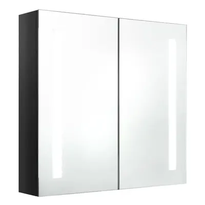 (shining black, x x cm) vidaXL LED Bathroom Mirror Cabinet Washroom Wall Cabinet Storage Vanity 