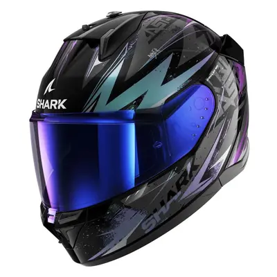 (M) Shark D-Skwal Full Face Helmet Blast R Black / Blue / Purple