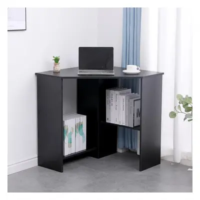 (Black) Wellington Computer Desk PC Laptop Table Corner Home Office Study Gaming