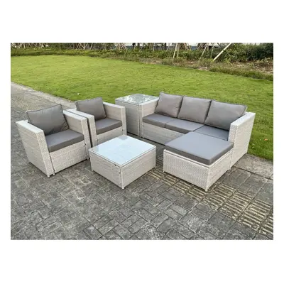 Fimous Seat Light Grey Lounge Outdoor PE Rattan Garden Furniture