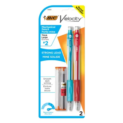 BIC Velocity Original Mechanical Pencil Thick Point (0.9mm) 2-Count