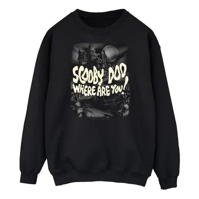 (XXL, Black) Scooby Doo Womens/Ladies Where Are You? Castle Sweatshirt