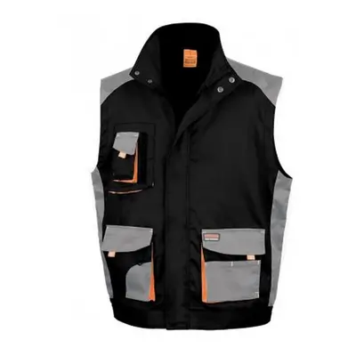 (4XL, Black/Grey) Result Work-Guard Mens Lite Gilet