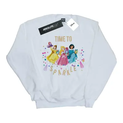 (L, White) Disney Womens/Ladies Princess Time To Sparkle Sweatshirt