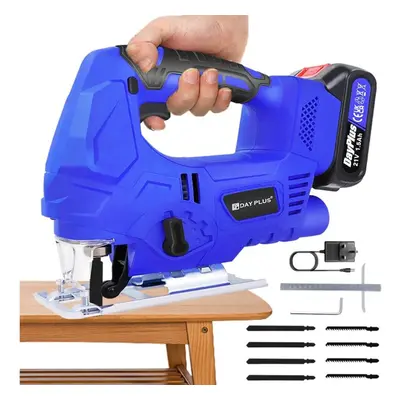 18-21V Cordless Jigsaw Tool+Battery +Charger-Makita Compatible Electric Saw Wood Metal Cutting