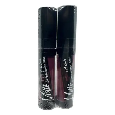 L.A. Girl Matte Flat Finish Pigment Gloss GLG843 Rebel 0.17 OZ Set of