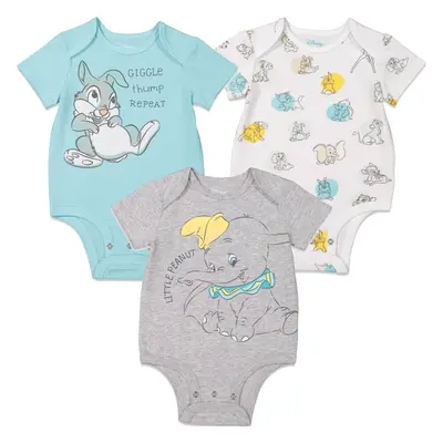 Disney Bambi Dumbo Thumper Infant Baby Boys Pack Bodysuits Disney Cl