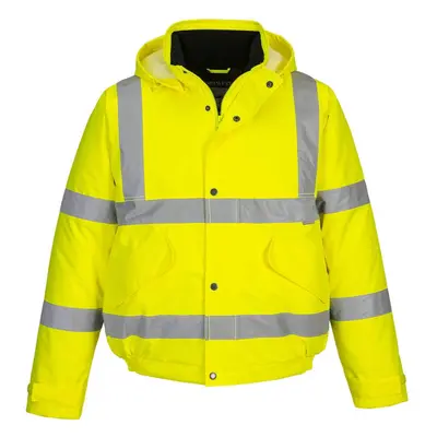 (5XL, Yellow) Portwest Mens Hi-Vis Winter Bomber Jacket