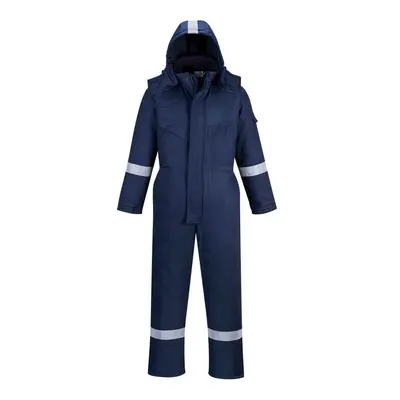 (3XL R, Navy) Portwest Unisex Adult Flame Resistant Anti-Static Winter Overalls