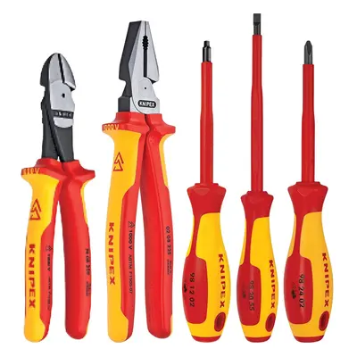 KNIPEX - 9K 98 US Knipex 989821US 5-Piece 1000V Insulated Pliers and Screwdriver Tradesman Tool 