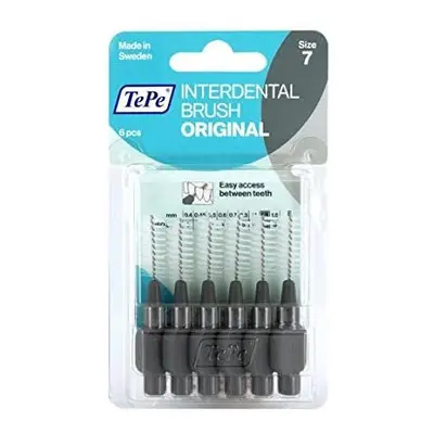 Tepe interdental brushes in blister pack, 1.3 mm, grey, Pack of x pieces