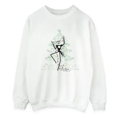 (4XL, White) Disney Womens/Ladies The Nightmare Before Christmas Tree Green Sweatshirt