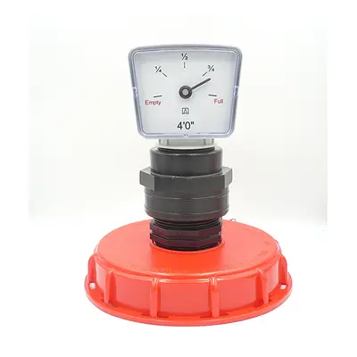 (4 Foot) Tank Top Fill Lid / Cap (6" Coarse Thread) with Float Level Gauge. Oil Tanks, IBC