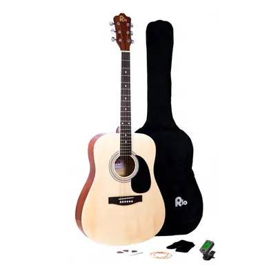 (Natural) Rio 4/4 41'' Acoustic Dreadnought Guitar Pack