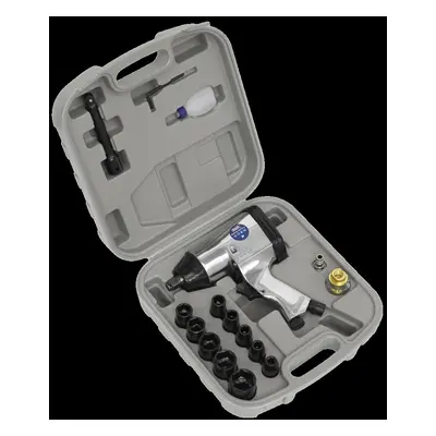 Air Impact Wrench Kit with Sockets 1/2"Sq Drive