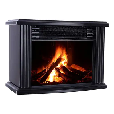 1000W Portable Electric Fireplace Heater - Desktop Flame Stove Air Warmer for Living Room/Bedroo