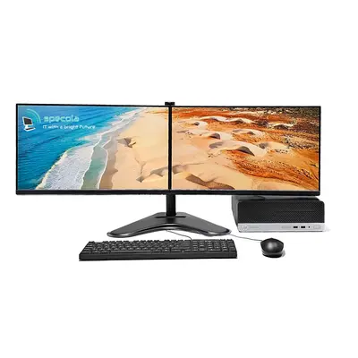 HP ProDesk G5 PC i5 8th Gen - 16GB RAM - 250GB M.2 - Win11/2x24" Monitors