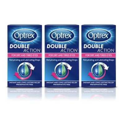 Optrex Double Action Eye Drops for Dry and Tired Eyes x 10ml