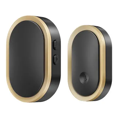 (Black+Gold, US Plug) Long Distance Doorbell Home Intelligent Wireless Waterproof US EU UK AU Pl