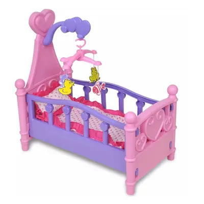 vidaXL Kids Children Playroom Toy Doll Bed Pink and Purple Pretend Role Play