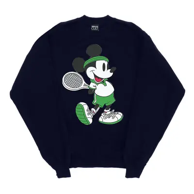 (M, Navy Blue) Disney Womens/Ladies Mickey Mouse Tennis Sweatshirt