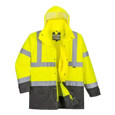 (XXL, Yellow/Grey) Portwest Mens Executive In Hi-Vis Jacket