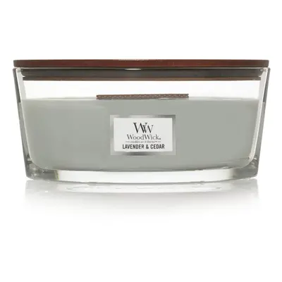 Woodwick Ellipse Scented Candle Lavender & Cedar 16oz | Up to Hours Burn Time