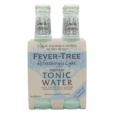 FEVER-TREE Refreshingly Light Tonic Water 4x200ml (Pack of 6)