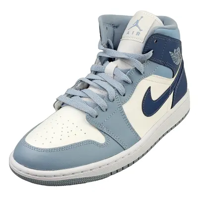 (3.5) Nike Air Jordan Mid Womens Fashion Trainers in Sail Blue