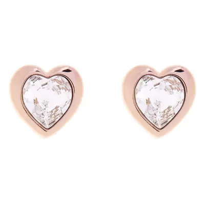 Ted Baker Hanella Swarovski Crystal Heart Stud Earrings, Rose Gold