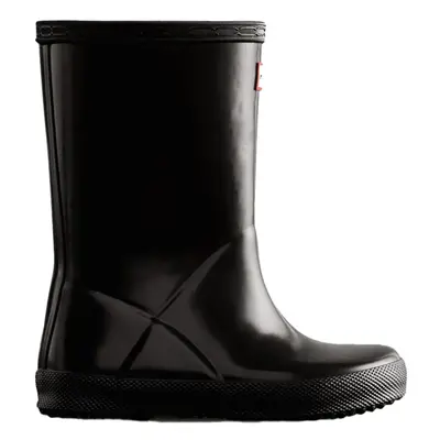 (7 UK Child, Black) Hunter Childrens/Kids First Classic Gloss Wellington Boots