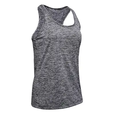 Under Armour Women's Tech Twist Tank Top Black (001)/Metallic Silver