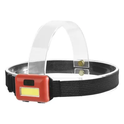 (Red) 450LM COB LED Ultralight Headlamp Switch Modes Adjustable Camping Running 3*AAAA Battery