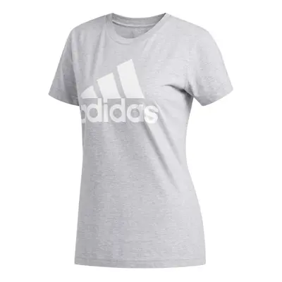 adidas Women's Badge of Sport Tee Medium Grey Heather/White X-Small