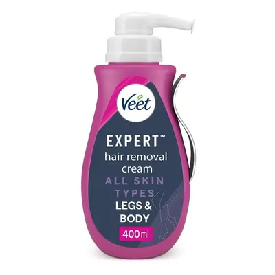 Veet Expert Hair Removal Cream, 400ml, Depilatory Cream, Hair Removal Cream For Women, All Skin 