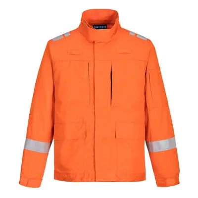 (L, Orange) Portwest Mens Bizflame Plus Stretch Jacket