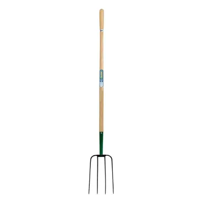 4 Prong Manure Fork with Wood Shaft