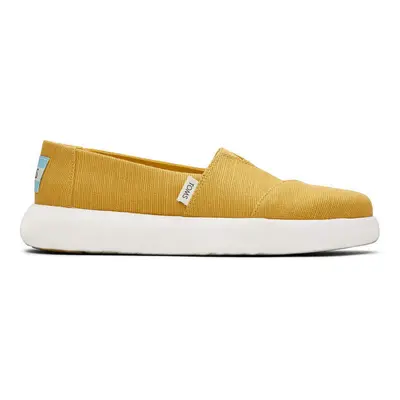 (US 9) TOMS Womens Canvas Slip On Shoes Sneakers Flats Alpargata Espadrilles - Mustard