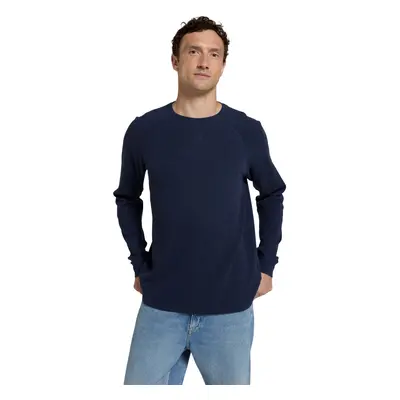 (S, Navy) Animal Mens Jude Waffle Long-Sleeved T-Shirt