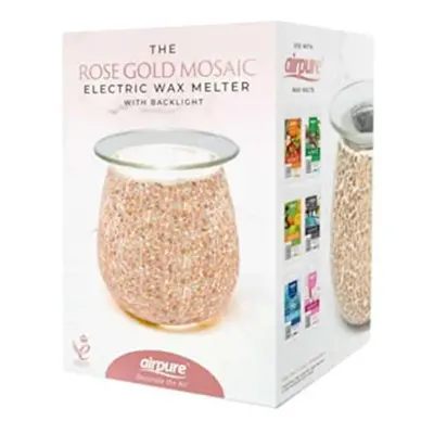 Airpure THE MOSAIC ROSE GOLD Electric Wax Melt Oil Melter Burner with Backlight