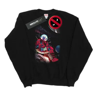 (XXL, Black) Marvel Mens Deadpool Astronaut Sweatshirt