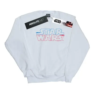 (XL, White) Star Wars Mens Lightsaber Logo Sweatshirt