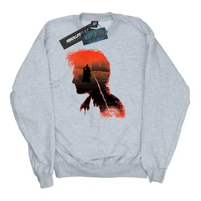 (L, Sports Grey) Harry Potter Mens Battle Silhouette Sweatshirt