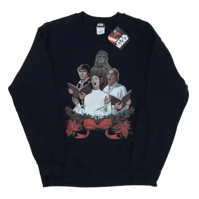 (S, Navy Blue) Star Wars Mens Christmas Carols Sweatshirt