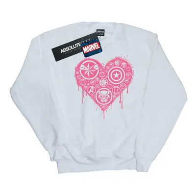 (M, White) Marvel Womens/Ladies I Heart Avengers Sweatshirt